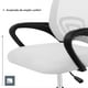 thumbnail image 5 of Silla de Escritorio Ergonómica Big Room Mesh Para oficina transpirable giro 360 blanco, 5 of 8