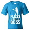 thumbnail image 6 of Floss Like A Boss - Flossin Dance Funny Emote Youth T Shirt - Small - Sapphire, 6 of 6