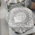 thumbnail image 3 of 4pcs Embroidered Lace Placemats Vintage Crochet Table Mat for Wedding Cup Vase, 3 of 11