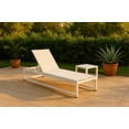 thumbnail image 2 of Meridian Furniture Maldives Cream Water Resisting Patio Adjustable Chaise, 2 of 14