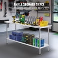 thumbnail image 5 of VEVOR 24 x 72 x 36 Inch Stainless Steel Work Table, Commercial Food Prep Worktable Heavy Duty Prep Worktable, Metal Work Table with Adjustable Height for Restaurant, Home and Hotel, 5 of 9