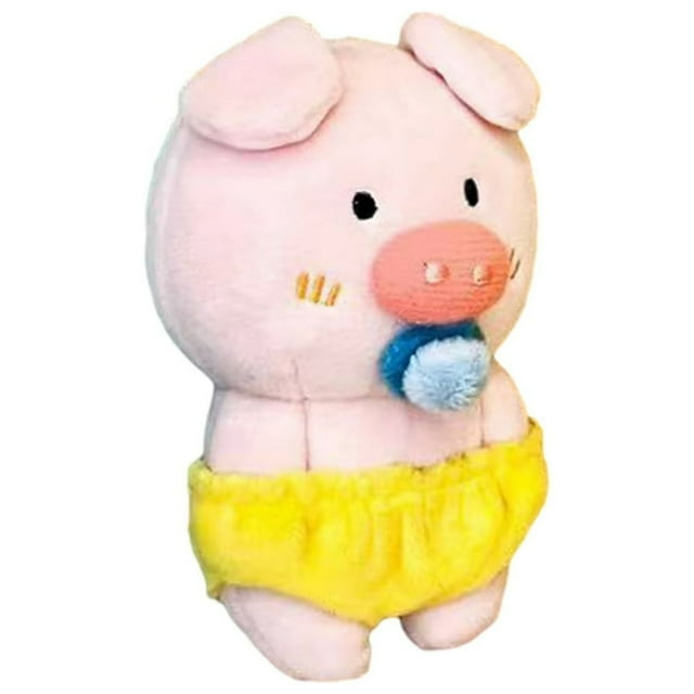 Piggy Keychain Cute Plush Pacifier Pig Hanging Ornament for Girls Soft Stuffed Animal Doll Key Ring Pendant Perfect Backpack Accessory And Gift