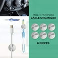 thumbnail image 5 of (Pack of 6) Cable Clips, Cord Keeper, Cord Management System with 3M Adhesive, Desktop Cable Organizer & Computer, Electrical, Charging or Mouse Cord Holder, 5 of 8