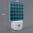 thumbnail image 2 of Sikiie Blue Black Plaid Led Night Light, Warm White,Cool White Lights for Bathroom,Hallway,Bedroom, Kids Room-US, 2 of 7