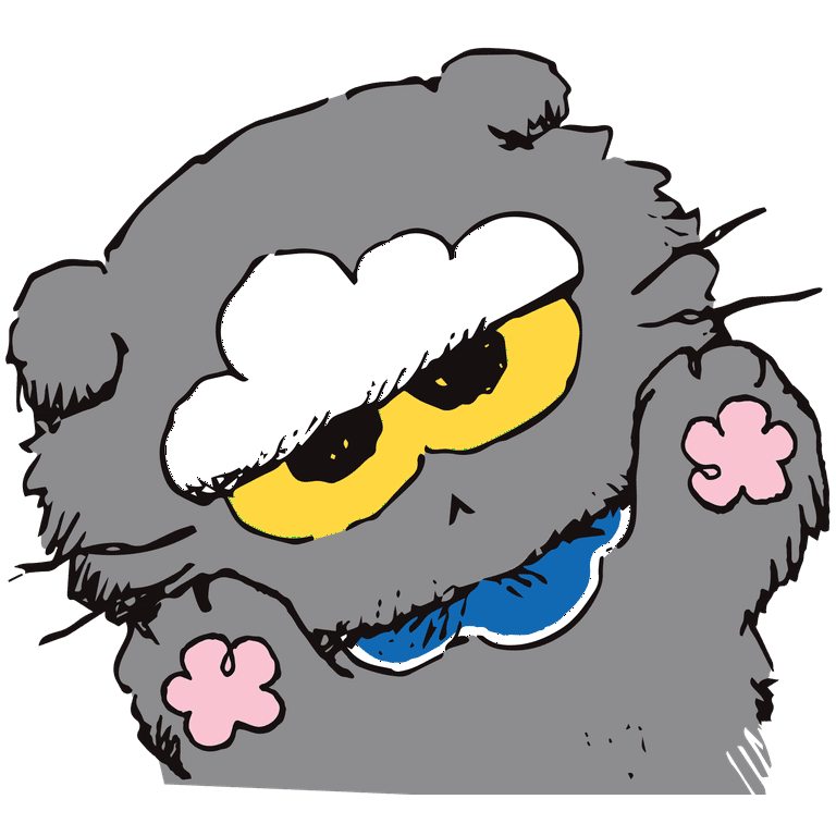 G-Dragon ZO&FRIENDS Zoa Medium Plush, Grey Stuffed Animals