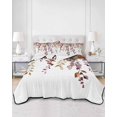 thumbnail image 3 of Fall Leaves Twin XL Size Down Alternative Comforter,Lightweight Comforter Quilt Bedding Set with Pillow Shams Farmhouse Watercolor Leaf Fruit Berry Plant Bed Comforter Duvet Insert 68"x98", 3 of 7