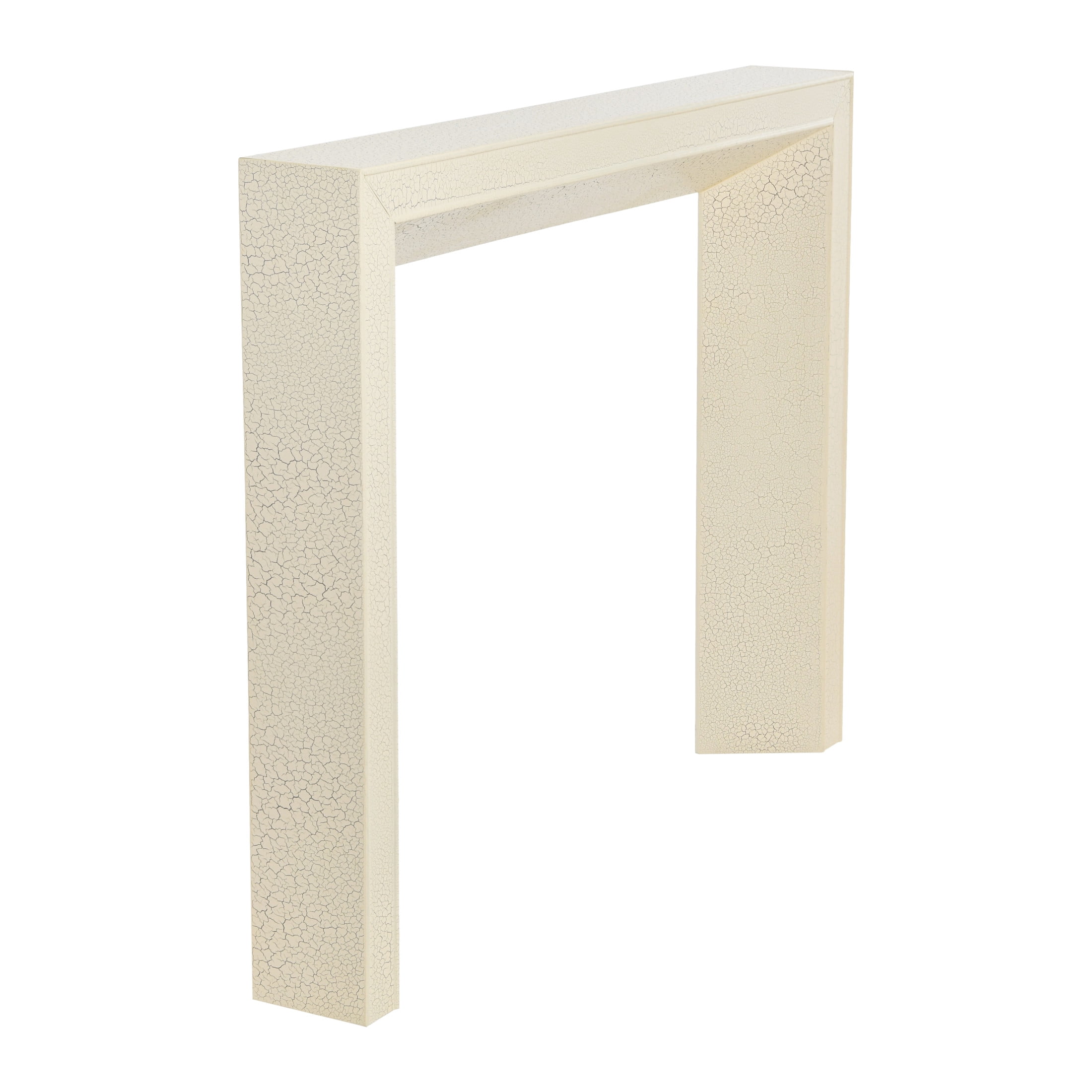 Creative Co-Op Modern Decorative Fireplace Mantel, Distressed Cream