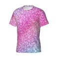 thumbnail image 5 of Vsdgher Fun Rainbow Print Men's Dry Fit Mesh Athletic Shirts Moisture Wicking Tennis T-Shirt Tops, 5 of 9