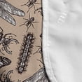 thumbnail image 4 of Vintage Microwave Oven Cover, Hand-Drawn Sketch of Different Insects Butterfly Caterpillars, Water Resistant Organizer with Pockets for Kitchen, 36" x 12", Pale Peach Seal Brown, by Ambesonne, 4 of 4