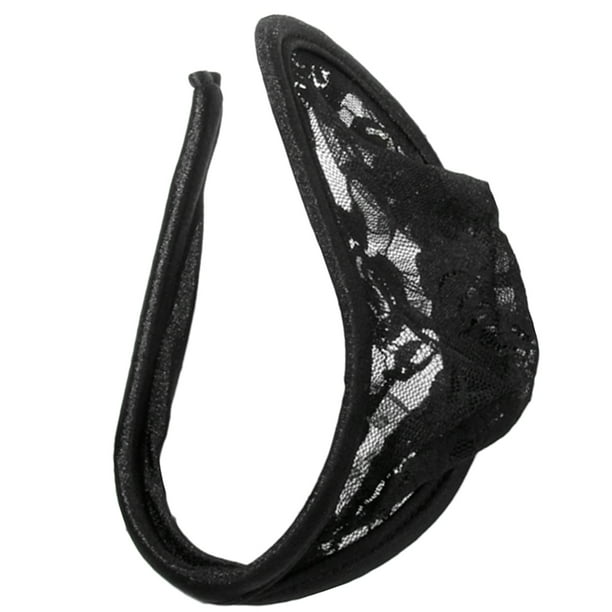 Mens Lace Briefs Soft Breathable Pouch Underwear, Black - Walmart.com