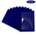 thumbnail image 2 of Royal Blue Suede Acid Free 8x10 Picture Frame Mats with White Core Bevel Cut for 6x8 Pictures -, 2 of 3