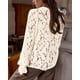 thumbnail image 2 of Blusa de Encaje para Mujer PRETTYGARDEN Manga Larga con Botones Beige Talla L, 2 of 9