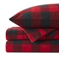 thumbnail image 4 of Printed Flannel Microfiber Sheets Warm and Cozy Extra Deep Pockets, Full - Buffalo Check, 4 of 6