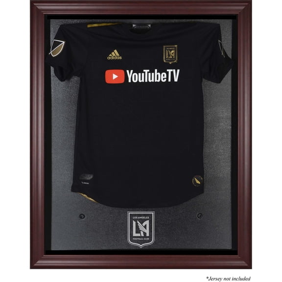LAFC Mahogany Framed Team Logo Jersey Display Case