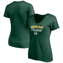 Women's Green Green Bay Packers Depth Chart V-Neck T-Shirt