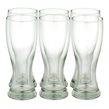Libbey Wheat Beer Glasses, Clear - 6 PC, 6.0 (Best All Around Beer Glass)