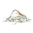 thumbnail image 2 of Harper, Ethan 14x12 Gold Ornate Wood Framed with Double Matting Museum Art Print Titled - Roadside Barn II, 2 of 4