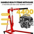 thumbnail image 4 of Engine Hoist Cherry Picker Shop Crane, 2 Ton Capacity, 8T Pump Efficiency, 2.75in Steel Frame, Shop Crane, for Warehouse, Construction Site, 4 of 9