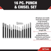 Performance Tool W7540 Punch and Chisel set