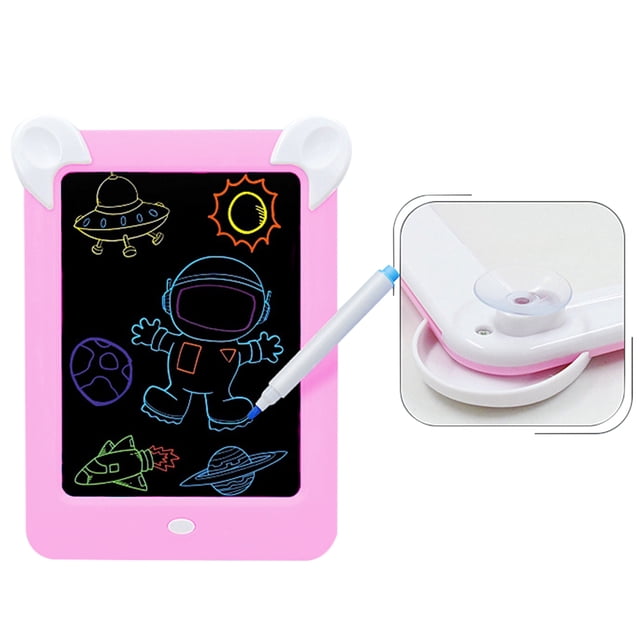Bangcool Kids Drawing Board Erasable Light up Doodle Pad Writing Board with Suction Cup