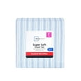thumbnail image 6 of Mainstays Super Soft Brushed Microfiber Bed Sheet Set, Blue Stripe, Full, 4 Piece, 6 of 12