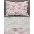 thumbnail image 3 of Floral Comforter & Sham Bedding Set, Abstract Flowers Little Gentle Blossoms of a Romantic Spring Garden Art, 3 pcs Duvet Set Microfiber Filling Quilt, 5 Sizes, Dried Rose and White, by Ambesonne, 3 of 4