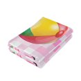 thumbnail image 3 of Flamingo Leaves Ball Pink Plaids Hand Towel Absorbent Bath Towels for Bathroom Sports Gym 28" x 14" Set of 2, 3 of 8