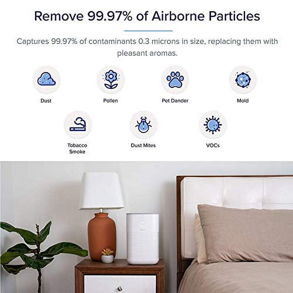 LEVOIT Air Purifier for Home Bedroom & Air Purifier Core Mini/LV-H128 Aroma  Pads 12pack Essential Oil Replacement & Air Purifier Replacement, 3-in-1