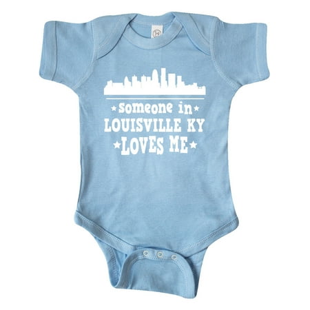 

Inktastic Louisville Kentucky Someone Loves Me Gift Baby Boy or Baby Girl Bodysuit