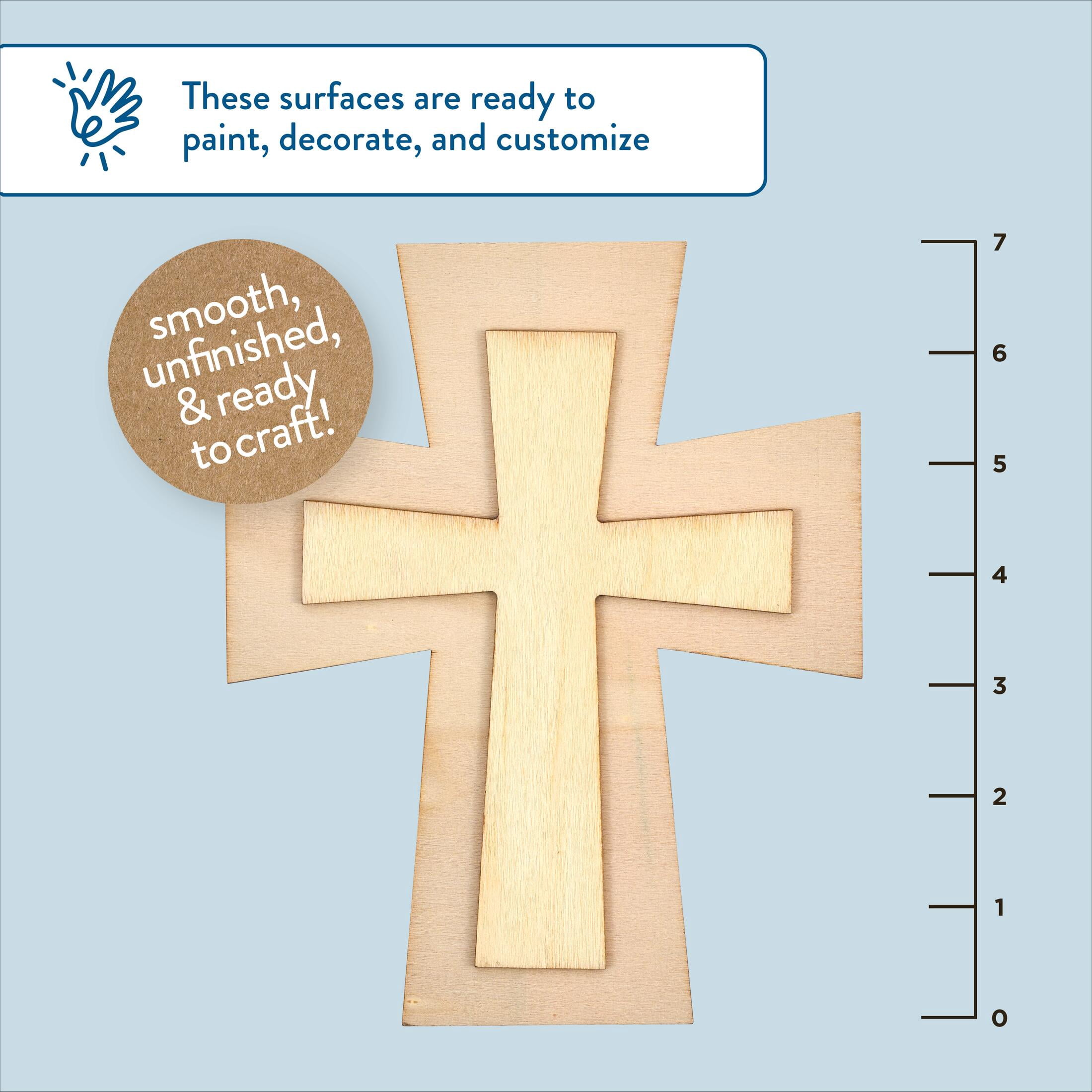 Hello Hobby 7" Wood Shape, Cross