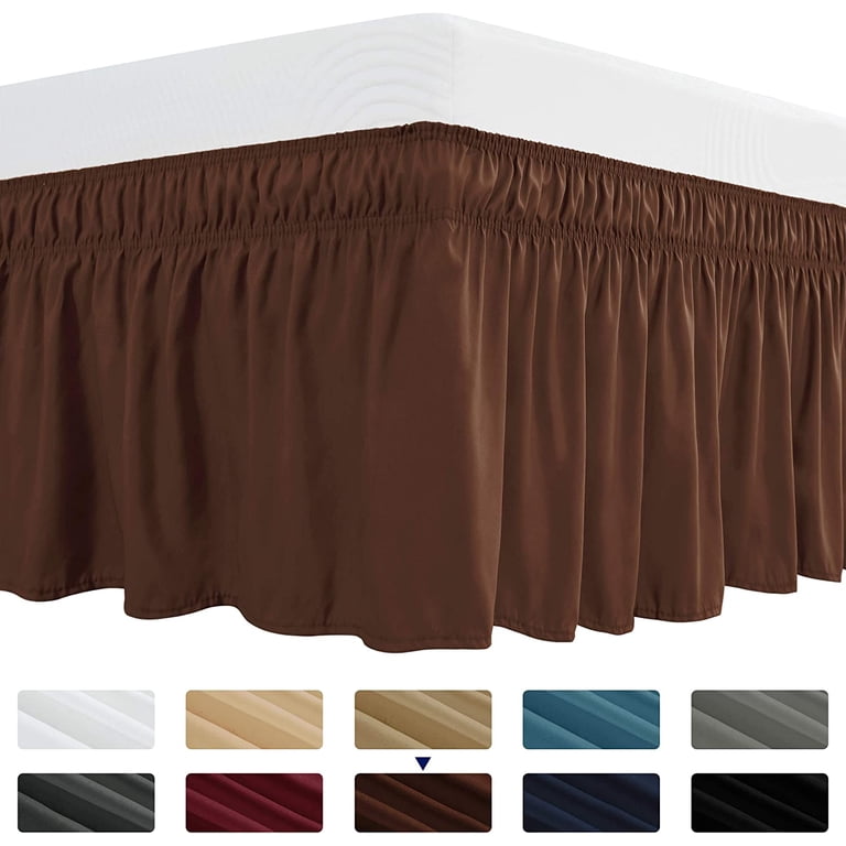 Subrtex Easy Fit Wrap-Around Bed Skirt Twin Chocolate photo 1