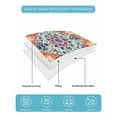 thumbnail image 5 of Boho Orange Blue Full Size Down Alternative Comforter, Lightweight Comforter Quilt Bedding Set with Pillow Shams Ethnic Vintage Boho Geometric Art All Seasons Bed Comforter Duvet Insert 78"x90", 5 of 7