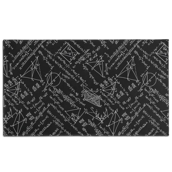 Math Equations Geometric Shapes Pattern Door Rugs,Washable Non Slip Door Mats Indoor,Decorative Door Mats,Entry Mat Indoor for Entrance,Bedroom,Kitchen,Bathroom,17"x30"