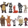 thumbnail image 1 of 10 piezas Masha y el oso figuras de anime juguetes para niños, 1 of 6
