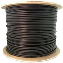 Direct Burial/Outdoor rated Cat5e Black Ethernet Cable, Solid, CMX, Gel-Filled, 24 AWG, Spool, 1000 foot