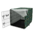 thumbnail image 3 of Botanical Dog Crate Cover, Tropical Jungle Plants Repetitive Monstera Palm Leaves, Easy to Use Pet Kennel Cover Small Dogs Puppies Kittens, 7 Sizes, Green Seafoam, by Ambesonne, 3 of 6