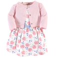 thumbnail image 1 of Touched by Nature Vestido y cárdigan de algodón orgánico para bebé niña Pink Rose 2-Toddler, 1 of 1