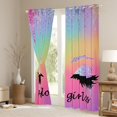 thumbnail image 3 of Castle Fairy Elegant Glitter Eyelash Black Out Curtains for Teens Girls,Bling Makeup Curtains Pack of 2 (42x63 Each),Abstract Gradient Bedroom Curtains,Breathable Home Decor, 3 of 6