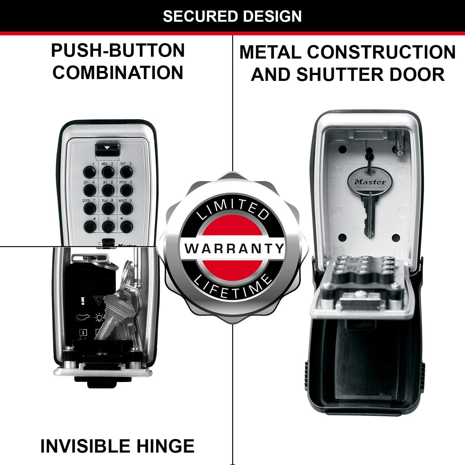 Master Lock - 5423E Push Button Select Access® Key Safe
