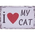 thumbnail image 1 of Panneau en Métal "I Heart My Cat", 1 of 1