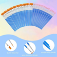 thumbnail image 4 of 60 Empty Paint Can Strips 3Ml with 30 Paint Brushes Set, Clear Paint Cups with Lid Acrylic for Painting Art School,10 x Conjunctiva Empty Box 3ml 30 x brushes,White&Green, 4 of 8