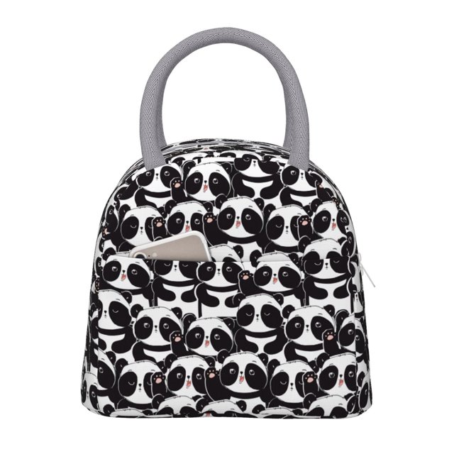 Disketp Panda Bolsa Térmica para Almuerzo, Lonchera con Abertura Amplia y Gran Capacidad, Organizador Reutilizable para Mujeres, Hombres y Adultos