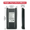 thumbnail image 2 of 7.4V 1800mAh BH1801 BL2102 BL1703 Replacement Li-ion Battery for HYT TC-800M TC-700 TC-700U TC-700V TC-710 TC-720 TC-780 Two Way Radios Battery, 2 of 10