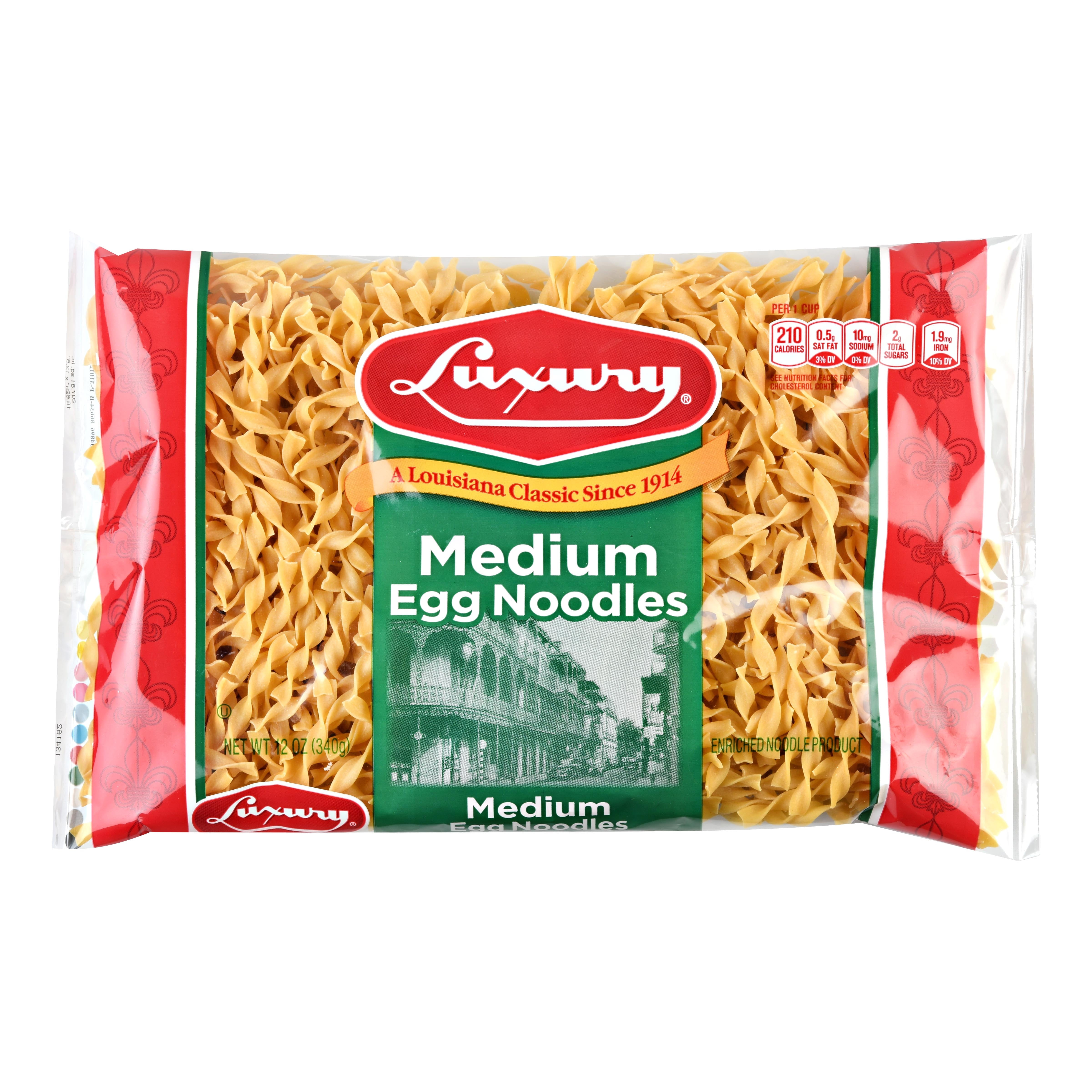 (3 pack) Luxury Medium Egg Noodles, 12-Pack (12 oz Each) – Enriched Pasta for Soups, Stroganoff, and Classic Recipes