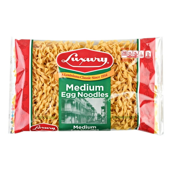 Luxury Medium Egg Noodles, 12-Pack (12 oz Each) – Enriched Pasta for Soups, Stroganoff, and Classic Recipes