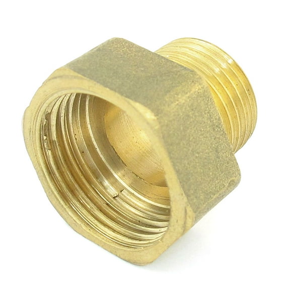 Unique Bargains Male to Female 1/2"PT to 3/4"PT Fuel Pipe Hex Reducing Bushing Plumbing Fitting