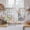 Gray, variant on Easter Tier Curtains 54 Inch Length, Spring Bunny Eggs Botanical Leaves Tree Branch Cafe Short Curtains for Bathroom Over Sink, Small Kitchen Curtain Light Filtering Drapes 2 Panels 27.5"Wx54"L