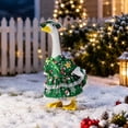 thumbnail image 4 of PiGOGI Christmas Snowflake Polka Dots Lace Dress Goose Costume Set for Porch Goose Outfit Holiday Outdoor Yard Decor (Goose Not Included), 4 of 6