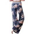 thumbnail image 3 of Women's High Waist Casual Floral Print Drawstring Wide Leg Pants, 3 of 6