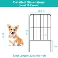 thumbnail image 2 of Oumilen Decorative Garden Fence 10 Pack, Total 10ft (L) x 24in (H) Rustproof Metal Wire Fencing Border Animal Barrier, Square, 2 of 5